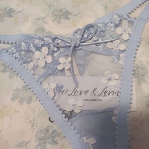 For Love and Lemons Daisy Embroidered Thong Panty